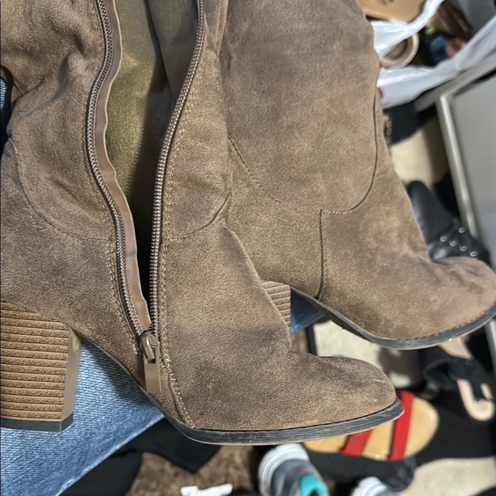 Brown Suede Women's Boots